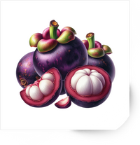 Thumbnail for Mangosteen Fruit Sticker | Realistic Tropical Fruit Vinyl Decal | Exotic Foodie Gift