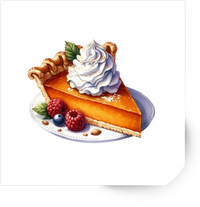 Thumbnail for Pumpkin Pie Slice Sticker | Watercolor Autumn Dessert Vinyl Decal | Fall Foodie Gift