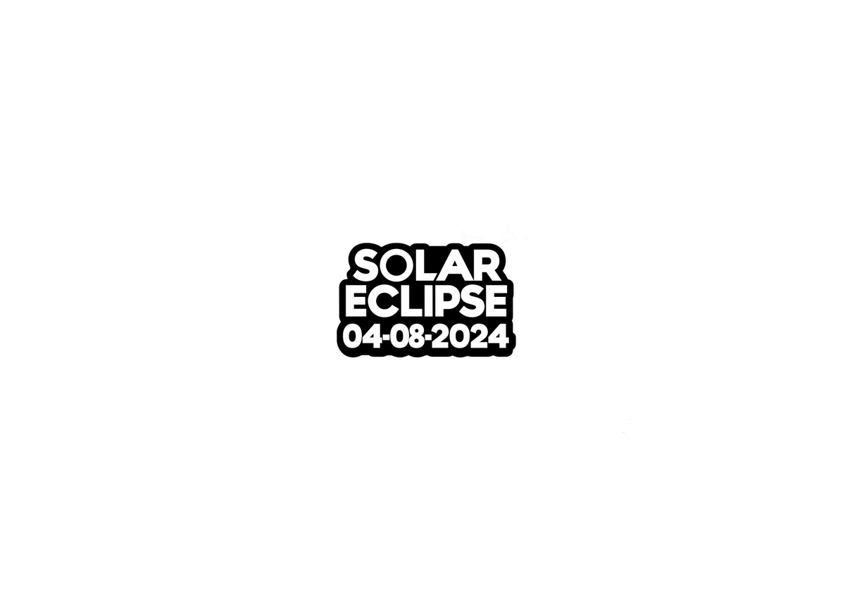 Solar Eclipse 04-08-2024 Throw Pillow | Bold Commemorative Text Pillow | Astronomy Fan Gift