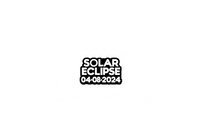 Thumbnail for Solar Eclipse 04-08-2024 Throw Pillow | Bold Commemorative Text Pillow | Astronomy Fan Gift