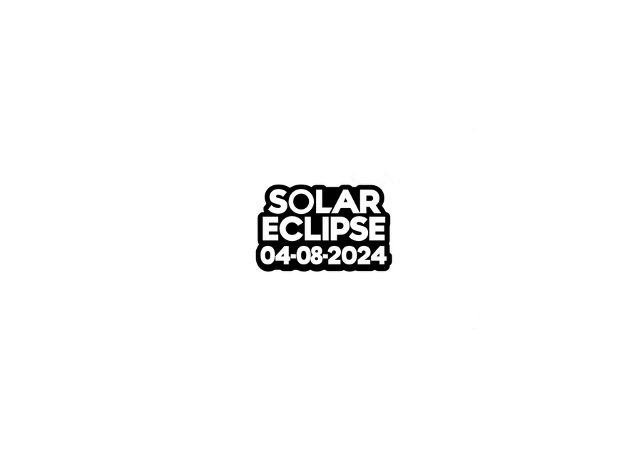 Solar Eclipse 04-08-2024 Throw Pillow | Bold Commemorative Text Pillow | Astronomy Fan Gift