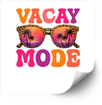 Thumbnail for Vacay Mode Sunglasses Sticker | Tropical Sunset Palm Vinyl Decal | Summer Vacation Gift