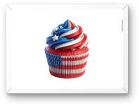 Thumbnail for Patriotic Cupcake Wall Art | American Flag Red White Blue Print | 4th Of July Gift