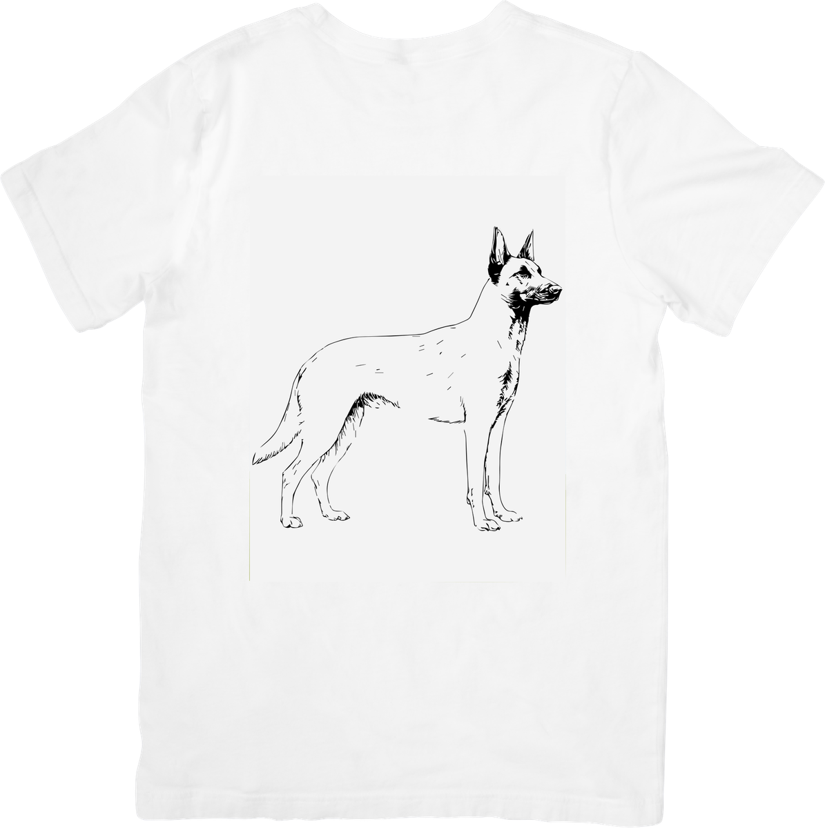 Belgian Malinois T-Shirt | Line Art Dog Portrait Graphic Tee | Dog Lover Owner Gift