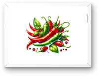 Thumbnail for Chili Pepper Wall Art | Watercolor Hot Peppers & Basil Print | Spicy Kitchen Decor Gift