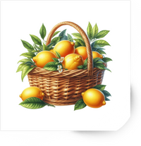 Thumbnail for Lemon Basket Sticker | Detailed Watercolor Citrus Vinyl Decal | Kitchen Decor Gift