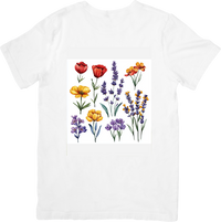 Thumbnail for Watercolor Wildflower T-Shirt | Botanical Floral Graphic Tee | Nature Lover Gift