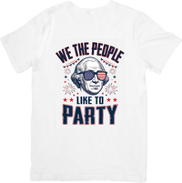 Thumbnail for We The People Like To Party T-Shirt | Patriotic Washington Graphic Tee | 4th Of July Gift