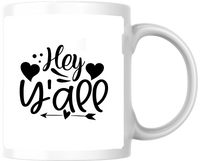 Thumbnail for Hey Y'all Mug | Southern Hand-Lettered Coffee Mug | Country Charm Gift