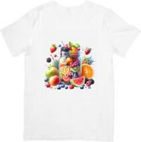 Thumbnail for Enjoy Joy Fruit Jar T-Shirt | Colorful Smoothie Graphic Tee | Healthy Foodie Gift