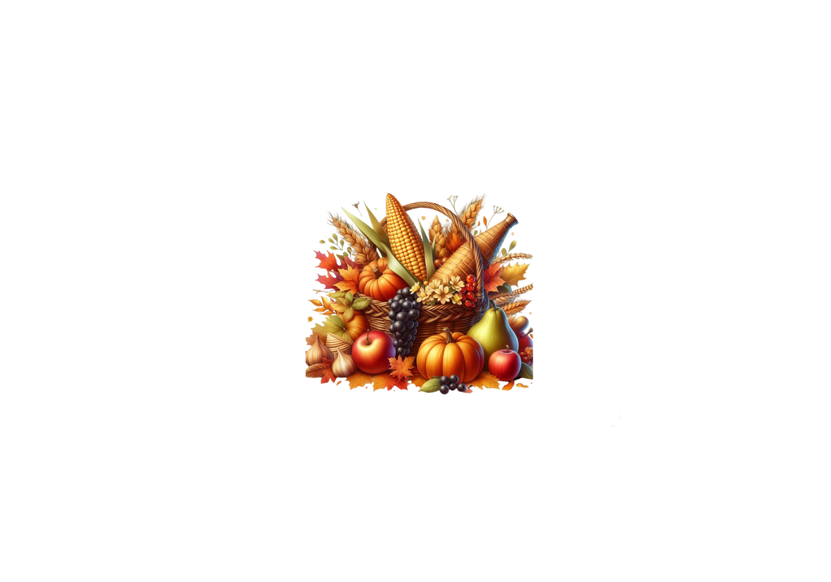 Autumn Harvest Basket Throw Pillow | Cornucopia Decorative Pillow | Thanksgiving Gift