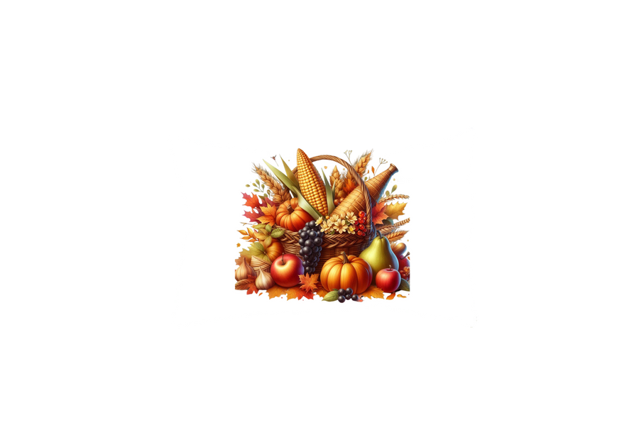 Autumn Harvest Basket Throw Pillow | Cornucopia Decorative Pillow | Thanksgiving Gift