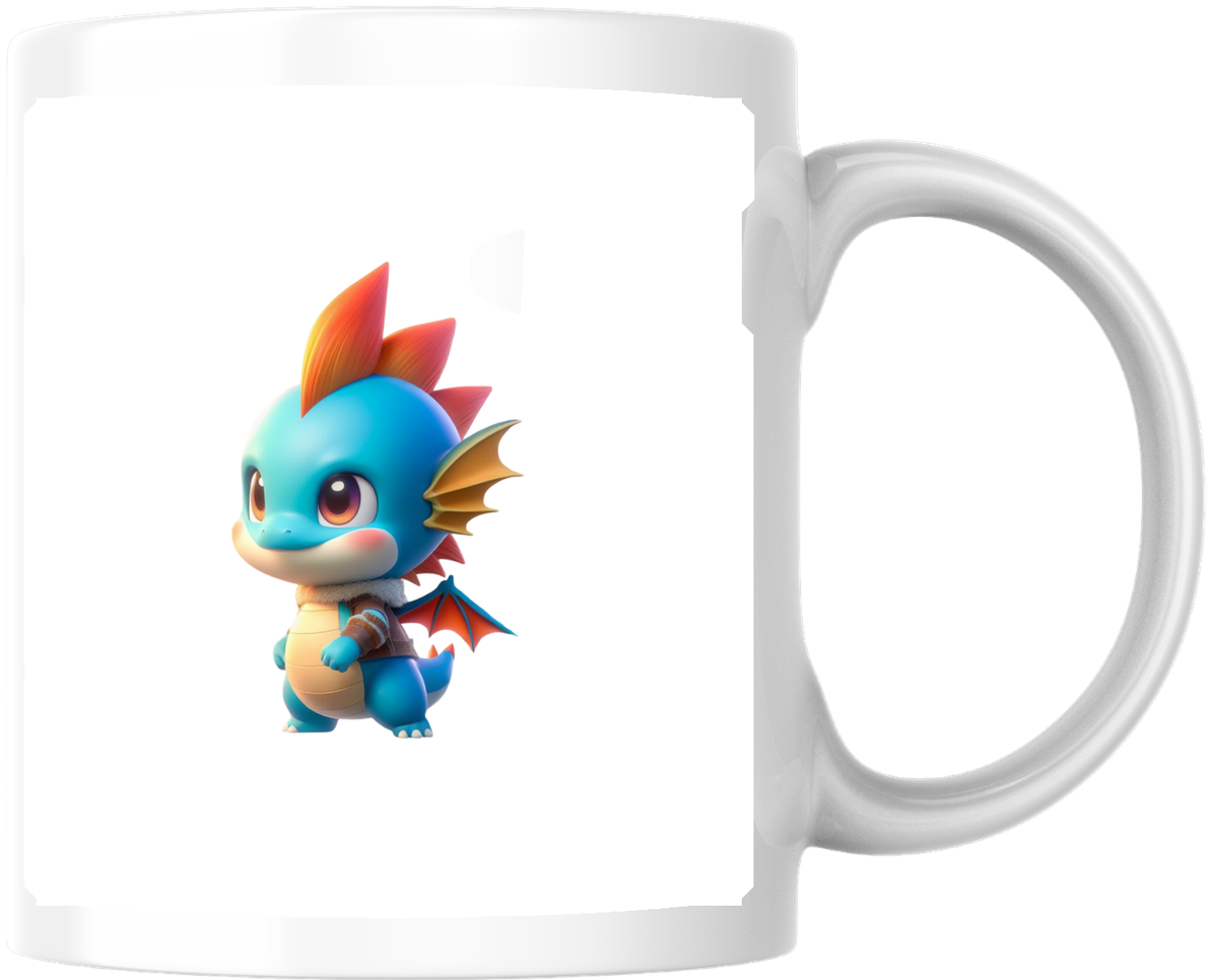 Cute Baby Dragon Mug | Adorable Blue Fantasy Coffee Mug | Kids Fantasy Lover Gift