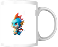 Thumbnail for Cute Baby Dragon Mug | Adorable Blue Fantasy Coffee Mug | Kids Fantasy Lover Gift