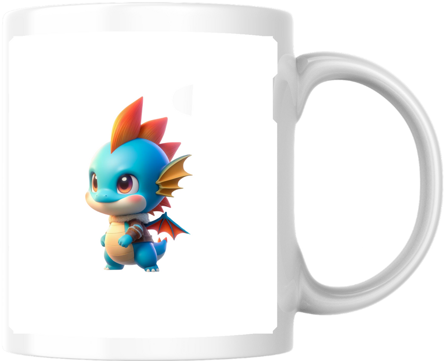 Cute Baby Dragon Mug | Adorable Blue Fantasy Coffee Mug | Kids Fantasy Lover Gift