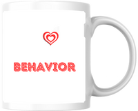 Thumbnail for Best Behavior Heart Mug | Minimalist Red Text Coffee Mug | Funny Sassy Gift