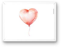 Thumbnail for Pink Heart Balloon Wall Art | Watercolor Love Print | Valentine Nursery Gift